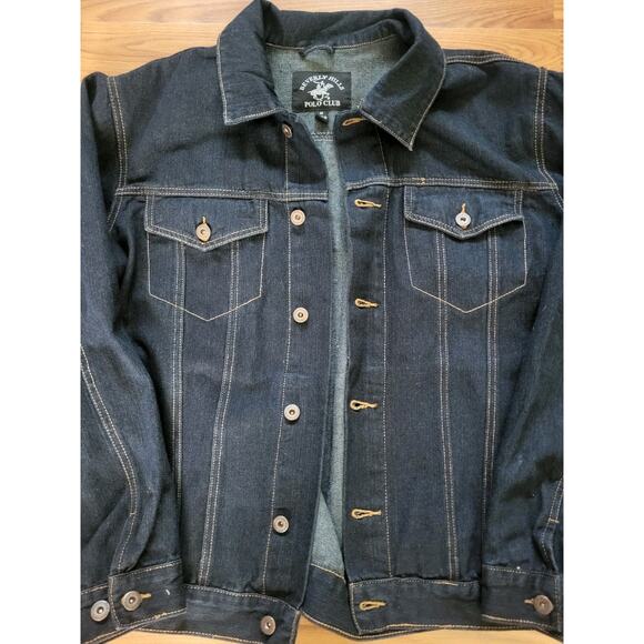Beverly Hills Polo Club Denim Jacket Mens M Cotton Y2K - Picture 3 of 6
